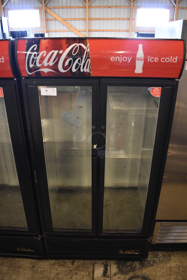 GREAT! 2011 True Model GDM-35EM ENERGY STAR Metal Commercial 2 Door Reach In Cooler Merchandiser. 115 Volts, 1 Phase. 39.5x31x79. Tested and Working! - Image 1 of 6