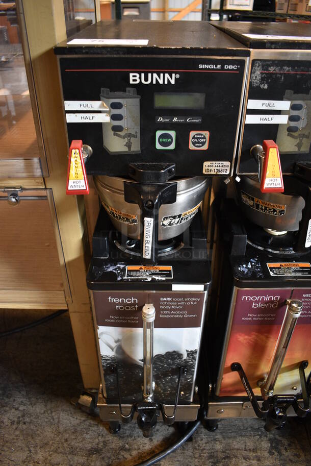 NICE! 2014 Bunn Model SINGLE SH DBC Stainless Steel Commercial Countertop Coffee Machine w/ Hot Water Dispenser, Bunn Coffee Server and Metal Brew Basket. 120/240 Volts, 1 Phase. 9.5x22x36. Unit Was Working When Removed - Image 1 of 5