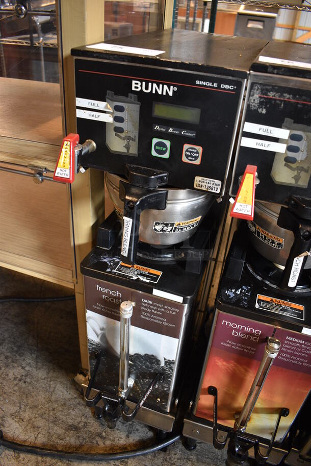 NICE! 2014 Bunn Model SINGLE SH DBC Stainless Steel Commercial Countertop Coffee Machine w/ Hot Water Dispenser, Bunn Coffee Server and Metal Brew Basket. 120/240 Volts, 1 Phase. 9.5x22x36. Unit Was Working When Removed - Image 2 of 5