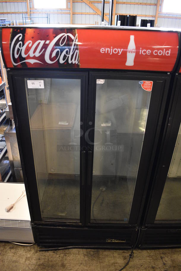GREAT! 2011 True Model GDM-35EM ENERGY STAR Metal Commercial 2 Door Reach In Cooler Merchandiser. 115 Volts, 1 Phase. 39.5x31x79. Tested and Working! - Image 1 of 6