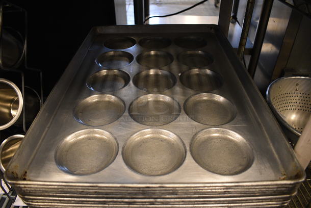 4 Metal 15 Bun Baking Pan. 18x26x1. 4 Times Your Bid!