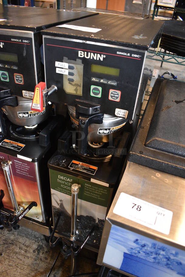 NICE! 2014 Bunn Model SINGLE SH DBC Stainless Steel Commercial Countertop Coffee Machine w/ Hot Water Dispenser, Bunn Coffee Server and Metal Brew Basket. 120/240 Volts, 1 Phase. 9.5x22x36. Unit Was Working When Removed - Image 3 of 5