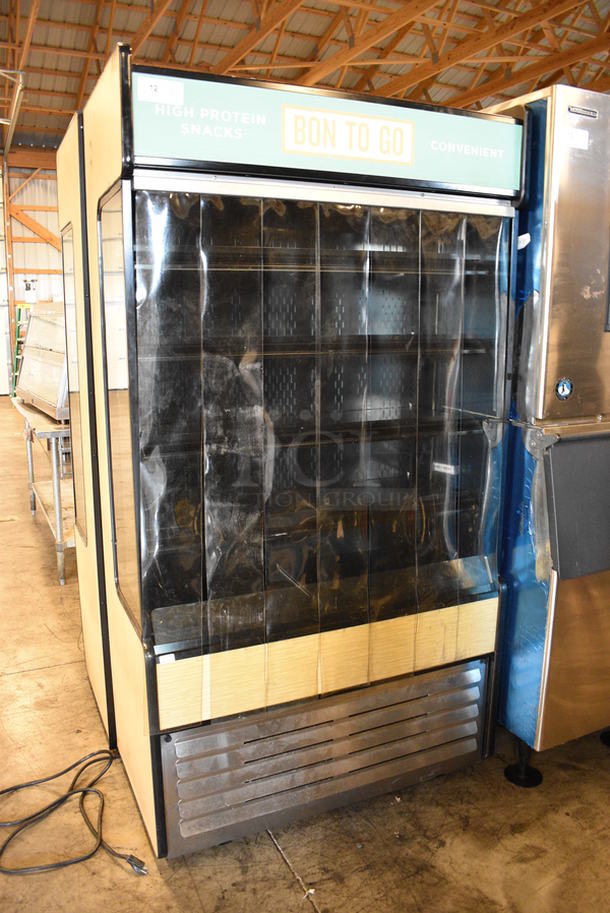 GREAT! Structural Oasis Model B42EW Stainless Steel Commercial Open Grab N Go Merchandiser w/ Metal Shelves and Poly Cooler Strips on Commercial Casters. 120 Volts, 1 Phase. 46x25x83. Unit Was Working When Removed - Image 2 of 5