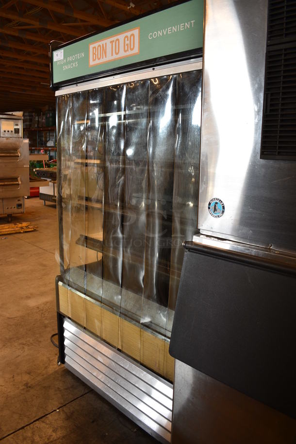 GREAT! Structural Oasis Model B42EW Stainless Steel Commercial Open Grab N Go Merchandiser w/ Metal Shelves and Poly Cooler Strips on Commercial Casters. 120 Volts, 1 Phase. 46x25x83. Unit Was Working When Removed - Image 4 of 5