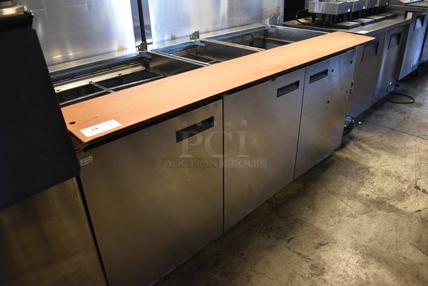 WOW! Delfield Stainless Steel Commercial Prep Table w/ Cutting Board on Commercial Casters. 72x35x36. Tested and Working! - Image 3 of 7