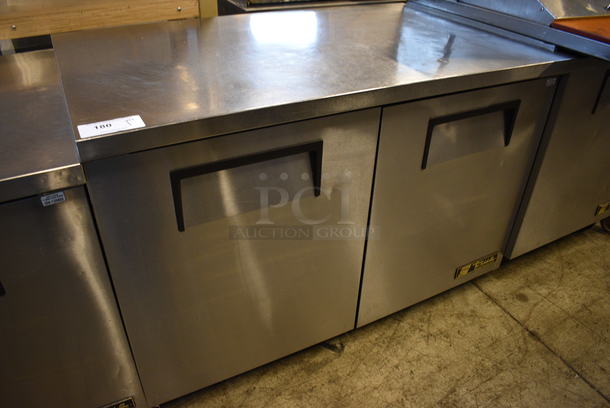 GREAT! 2015 True Model TUC-48 ENERGY STAR Stainless Steel Commercial 2 Door Work Top Cooler on Commercial Casters. 115 Volts, 1 Phase. 48.5x30x32. Tested and Working! - Image 3 of 6