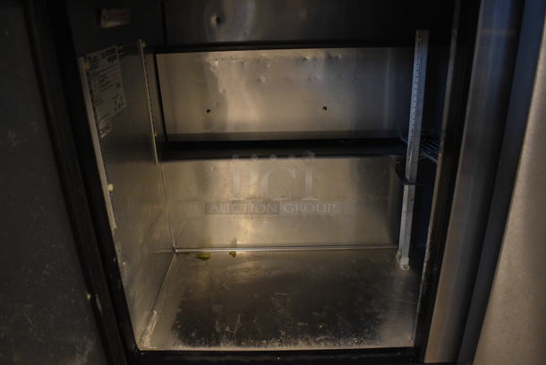 GREAT! 2015 True Model TUC-48 ENERGY STAR Stainless Steel Commercial 2 Door Work Top Cooler on Commercial Casters. 115 Volts, 1 Phase. 48.5x30x32. Tested and Working! - Image 4 of 6