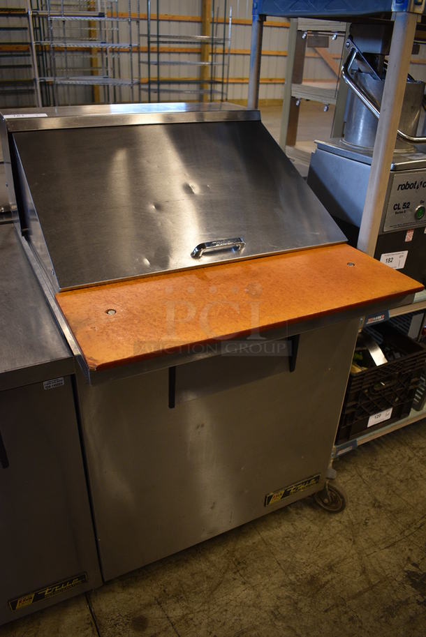 SWEET! 2014 True Model TSSU-27-12M-C Stainless Steel Commercial Sandwich Salad Bain Marie Mega Top w/ Cutting Board on Commercial Casters. 115 Volts, 1 Phase. 27.5x35x47. Tested and Working! - Image 3 of 6