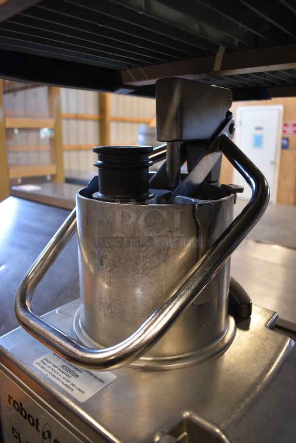 AWESOME! Robot Coupe Model CL52 Series E Stainless Steel Commercial Countertop Food Processor w/ Continuous Feed Head, 2 Blades and Cover. 120 Volts, 1 Phase. 14x12x27. Tested and Working! - Image 3 of 9