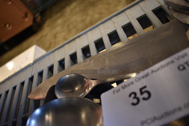 5 Various Utensils; Serving Spoon, Soda Spoon, Egg Slicer, Knife and Poly Spatula. 5 Times Your Bid! - Image 4 of 4