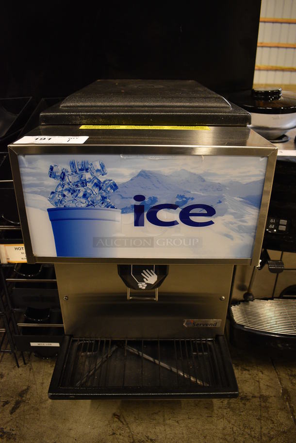 SWEET! Manitowoc SerVend Model M-45 Stainless Steel Commercial Countertop Ice Machine and Dispenser. 115 Volts, 1 Phase. 15x28x29. Unit Was Working When Removed