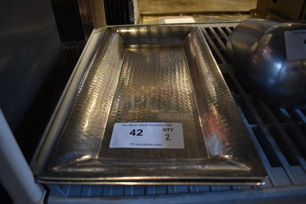 2 Metal Trays. 9.5x19x1.5. 2 Times Your Bid!