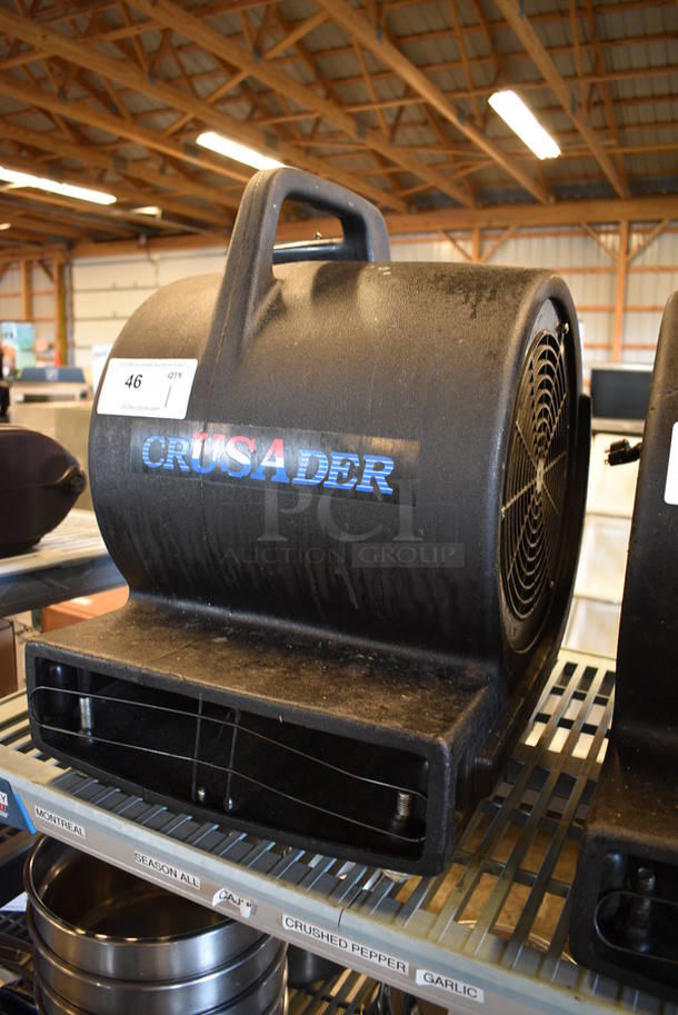 Crusader Model 3500BLK Black Poly Floor Fan. 15x22x21. Tested and Does Not Power On - Image 2 of 3