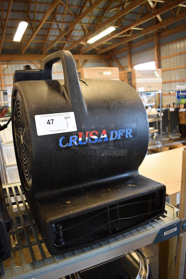 Crusader Model 3500BLK Black Poly Floor Fan. 15x22x21. Tested and Working! - Image 2 of 3