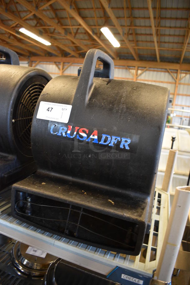 Crusader Model 3500BLK Black Poly Floor Fan. 15x22x21. Tested and Working! - Image 3 of 3