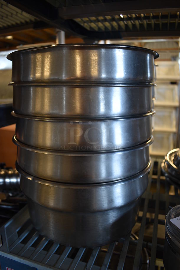 5 Stainless Steel Cylindrical Drop In Bins. 11x11x6. 5 Times Your Bid! - Image 2 of 2