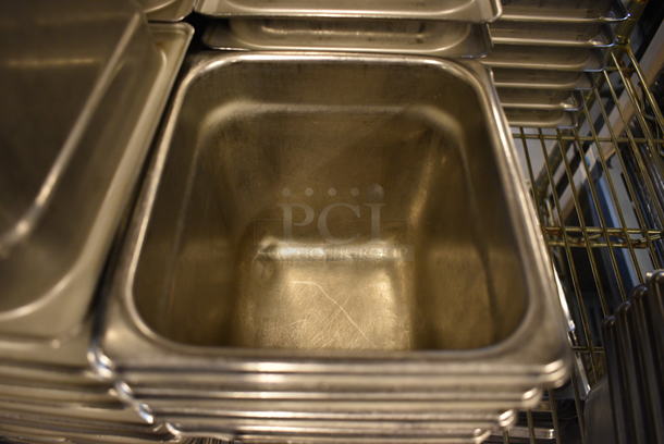 10 Stainless Steel 1/6 Size Drop In Bins. 1/6x6. 10 Times Your Bid! - Image 2 of 3