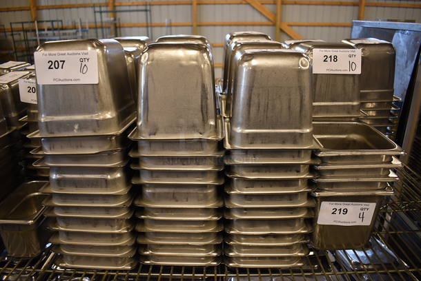 10 Stainless Steel 1/6 Size Drop In Bins. 1/6x6. 10 Times Your Bid! - Image 3 of 3