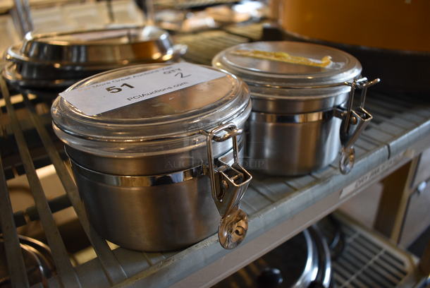 2 Chrome Finish Containers. 6x5x3.5. 2 Times Your Bid! - Image 2 of 2