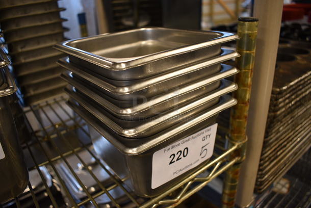 5 Stainless Steel 1/6 Size Drop In Bins. 1/6x4. 5 Times Your Bid! - Image 3 of 3