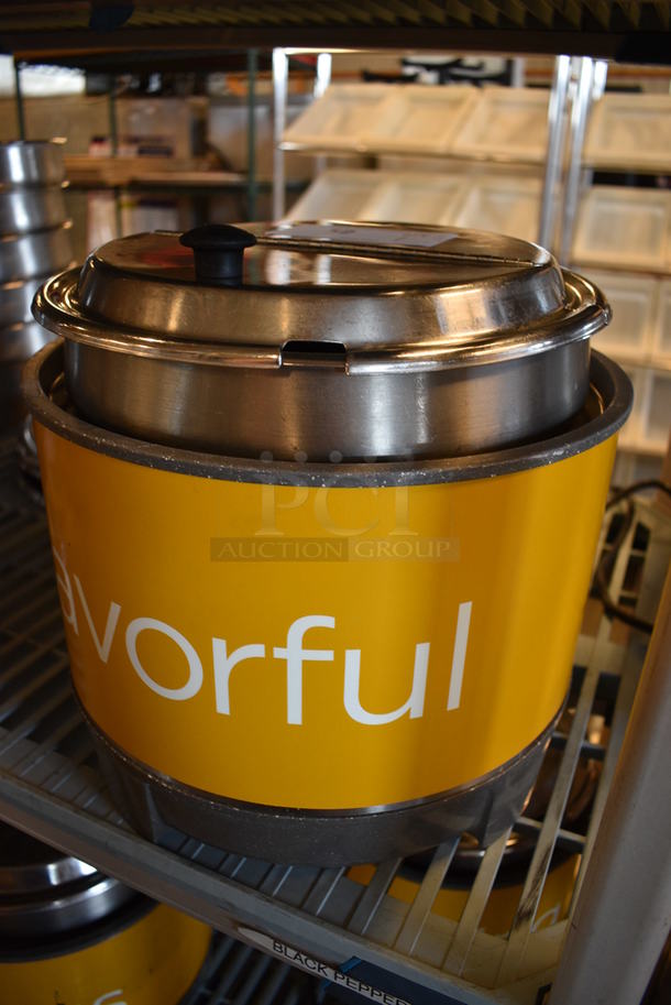 NICE! Vollrath Model HS-11 Stainless Steel Commercial Countertop Soup / Food Warmer w/ Drop In and Lid. 120 Volts, 1 Phase. 13x13x13. Tested and Working! - Image 3 of 6