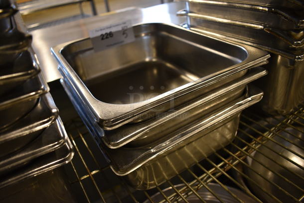 5 Stainless Steel 1/2 Size Drop In Bins. 1/2x4. 5 Times Your Bid! - Image 2 of 3
