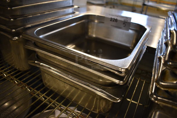 5 Stainless Steel 1/2 Size Drop In Bins. 1/2x4. 5 Times Your Bid! - Image 3 of 3