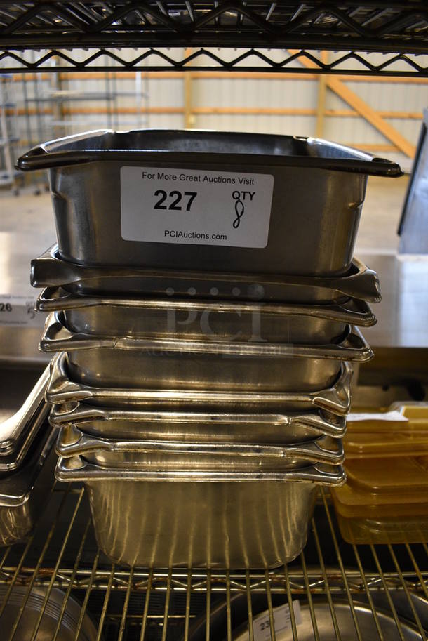8 Stainless Steel 1/2 Size Drop In Bins. 1/2x6. 8 Times Your Bid!
