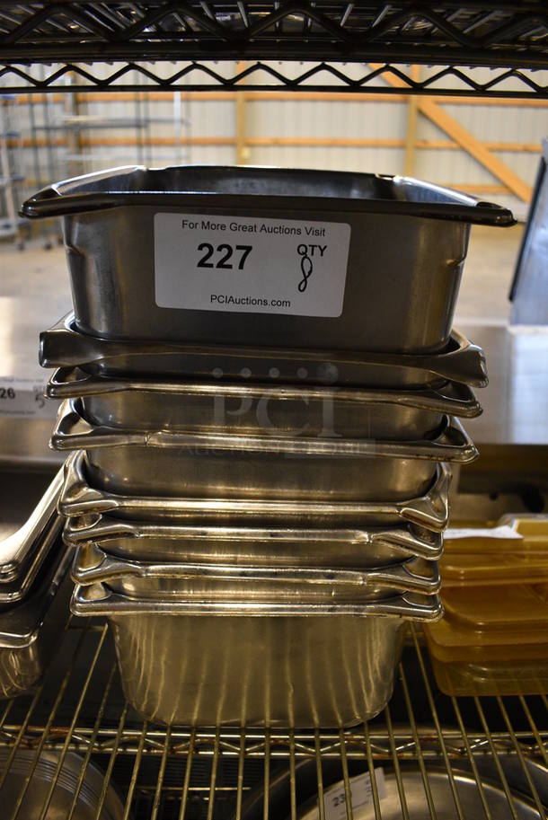 8 Stainless Steel 1/2 Size Drop In Bins. 1/2x6. 8 Times Your Bid! - Image 1 of 3