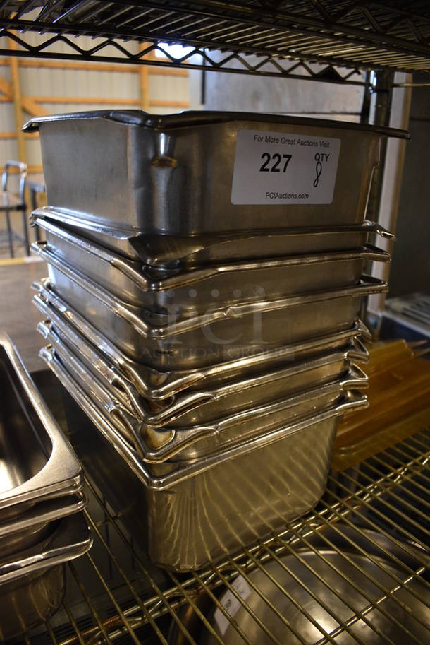 8 Stainless Steel 1/2 Size Drop In Bins. 1/2x6. 8 Times Your Bid! - Image 2 of 3