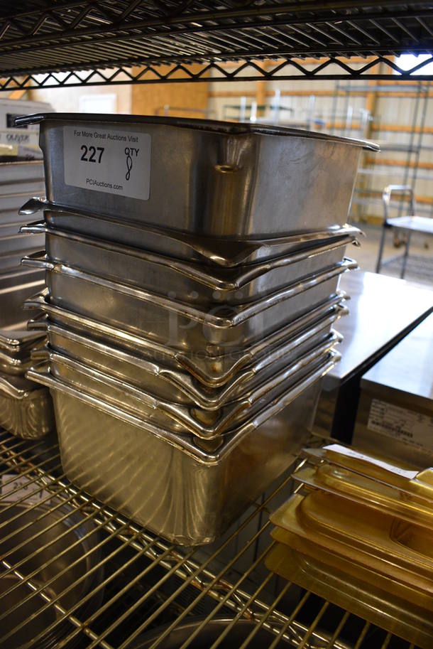 8 Stainless Steel 1/2 Size Drop In Bins. 1/2x6. 8 Times Your Bid! - Image 3 of 3