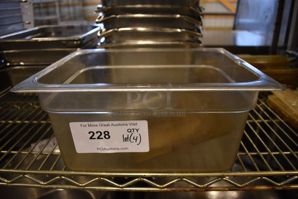 ALL ONE MONEY! Lot of Poly 1/2 Size Drop In Bin, 2 Poly 1/6 Size Drop In Bin Lids and 1 Stainless Steel 1/9 Size Drop In Bin Lid! - Image 2 of 4