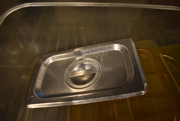 ALL ONE MONEY! Lot of Poly 1/2 Size Drop In Bin, 2 Poly 1/6 Size Drop In Bin Lids and 1 Stainless Steel 1/9 Size Drop In Bin Lid! - Image 3 of 4