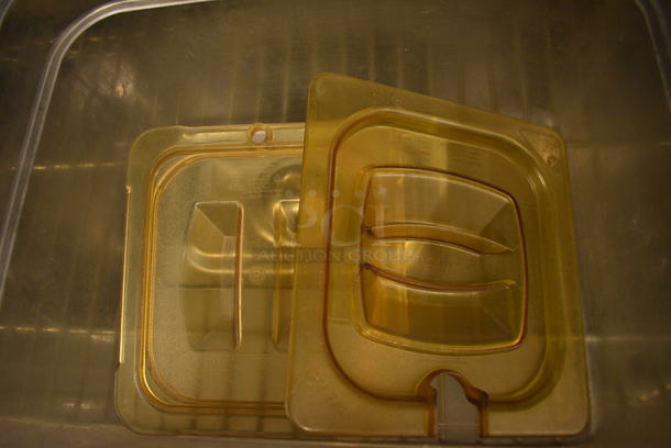 ALL ONE MONEY! Lot of Poly 1/2 Size Drop In Bin, 2 Poly 1/6 Size Drop In Bin Lids and 1 Stainless Steel 1/9 Size Drop In Bin Lid! - Image 4 of 4