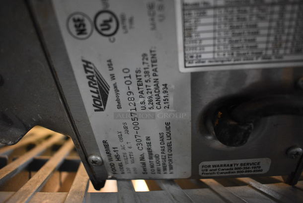NICE! Vollrath Model HS-11 Stainless Steel Commercial Countertop Soup / Food Warmer w/ Drop In and Lid. 120 Volts, 1 Phase. 13x13x13. Tested and Working! - Image 6 of 6