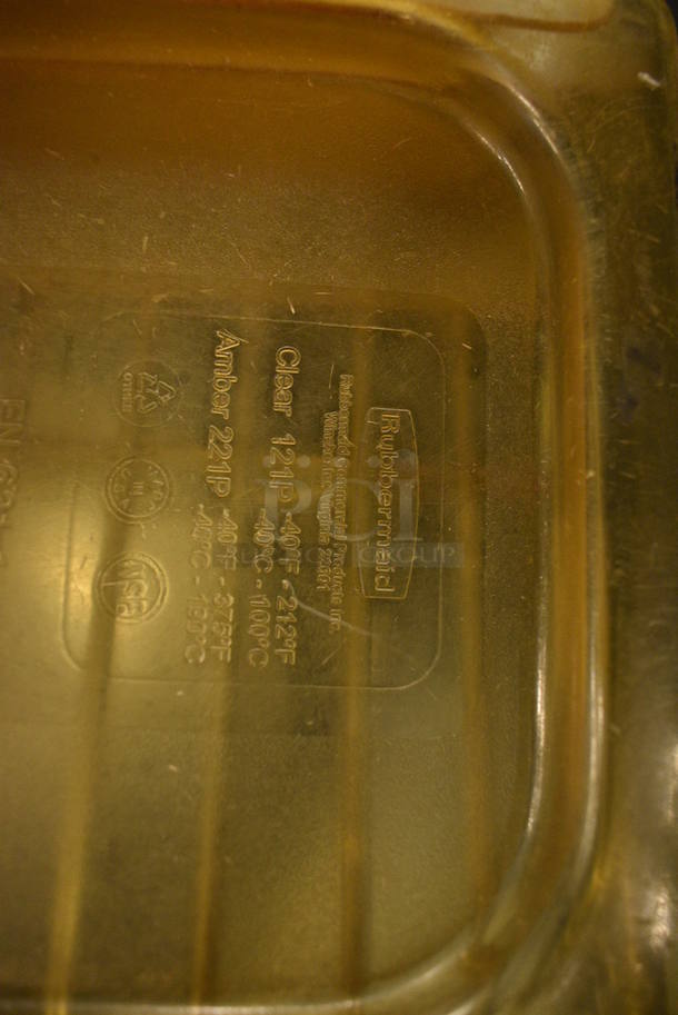 5 Poly Amber Colored 1/3 Size Drop In Bin Lids. 5 Times Your Bid! - Image 3 of 3