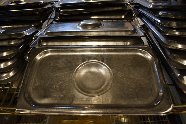 10 Stainless Steel 1/3 Size Drop In Bin Lids. 10 Times Your Bid! - Image 1 of 3