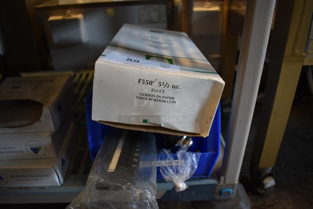 ALL ONE MONEY! Lot of Various Items In Blue Container Including Paper Cups! - Image 3 of 3