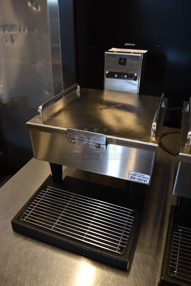 NICE! 2014 Bunn Model 1SH STAND Stainless Steel Commercial Countertop Coffee Server Stand w/ Drip Tray. 120 Volts, 1 Phase. 10x18x11.5. Tested and Working! - Image 2 of 4