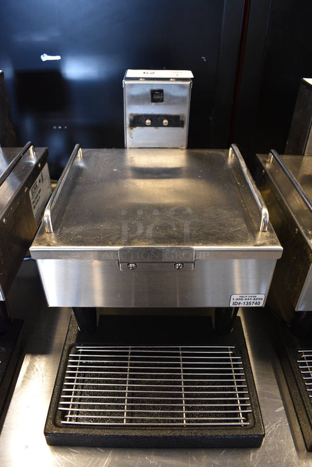 NICE! 2014 Bunn Model 1SH STAND Stainless Steel Commercial Countertop Coffee Server Stand w/ Drip Tray. 120 Volts, 1 Phase. 10x18x11.5. Tested and Working!