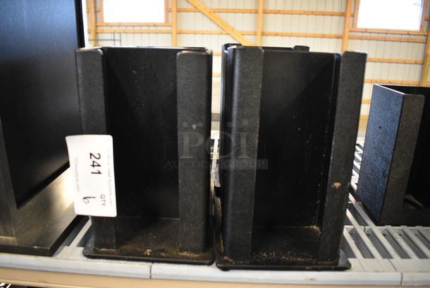 6 Black Poly Countertop Brochure Holders. 6.5x4.5x10. 6 Times Your Bid!