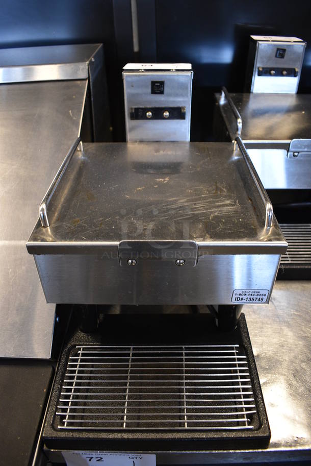 NICE! 2014 Bunn Model 1SH STAND Stainless Steel Commercial Countertop Coffee Server Stand w/ Drip Tray. 120 Volts, 1 Phase. 10x18x11.5. Tested and Working!