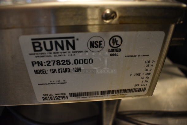 NICE! 2014 Bunn Model 1SH STAND Stainless Steel Commercial Countertop Coffee Server Stand w/ Drip Tray. 120 Volts, 1 Phase. 10x18x11.5. Tested and Working! - Image 4 of 4