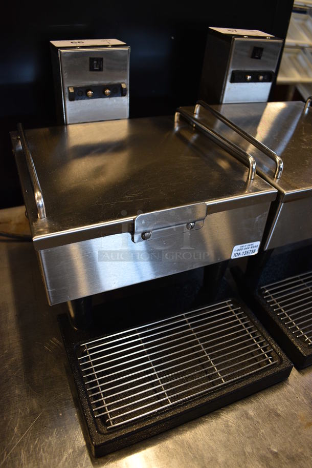 NICE! 2014 Bunn Model 1SH STAND Stainless Steel Commercial Countertop Coffee Server Stand w/ Drip Tray. 120 Volts, 1 Phase. 10x18x11.5. Tested and Working! - Image 2 of 4