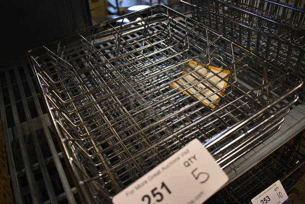 5 Chrome Finish Metal Baskets. 12x14x2.5. 5 Times Your Bid! - Image 2 of 3
