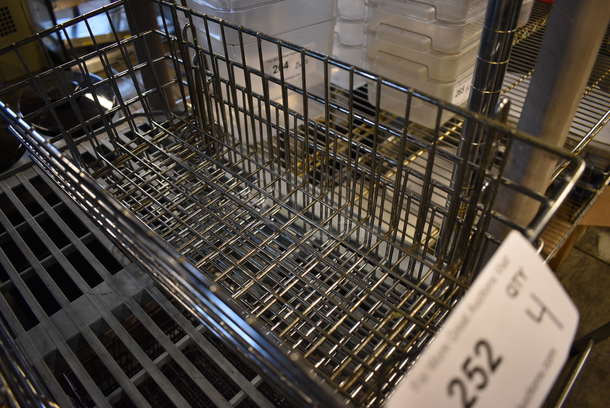 4 Chrome Finish Metal Baskets. 17.5x8x5.5. 4 Times Your Bid! - Image 2 of 3