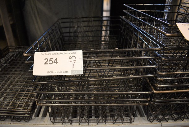 7 Chrome Finish Metal Baskets. 12x18x4. 7 Times Your Bid!