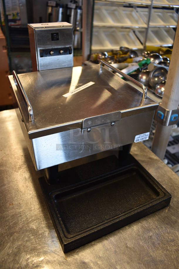 NICE! 2014 Bunn Model 1SH STAND Stainless Steel Commercial Countertop Coffee Server Stand w/ Drip Tray. Missing Drip Tray Grate. 120 Volts, 1 Phase. 10x18x11.5. Tested and Working! - Image 2 of 4