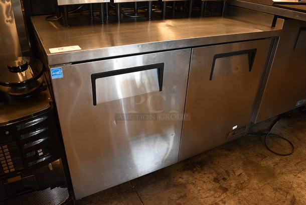 GREAT! 2012 True Model TUC-48-LP ENERGY STAR Stainless Steel Commercial 2 Door Work Top Cooler on Commercial Casters. 115 Volts, 1 Phase. 48.5x30x32. Tested and Working! - Image 3 of 6