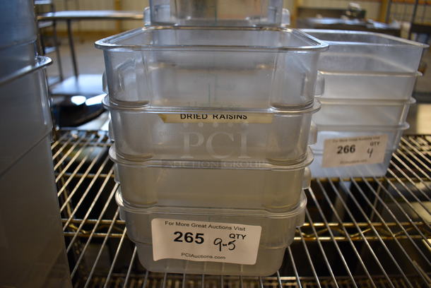 9 Clear Poly 2 Quart Containers w/ 5 Green Lids. 7x8x4. 9 Times Your Bid! - Image 3 of 4